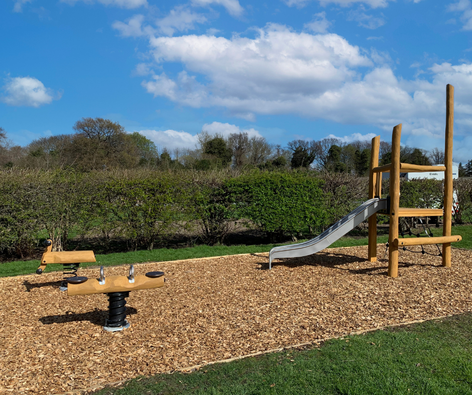 Picture Of  Two Seesaw's And Slide At Drummohr Playground